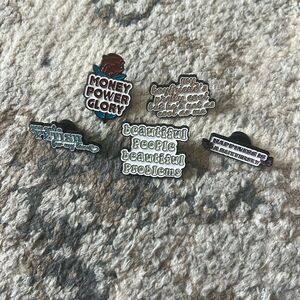 Lot of 5 enamel pins